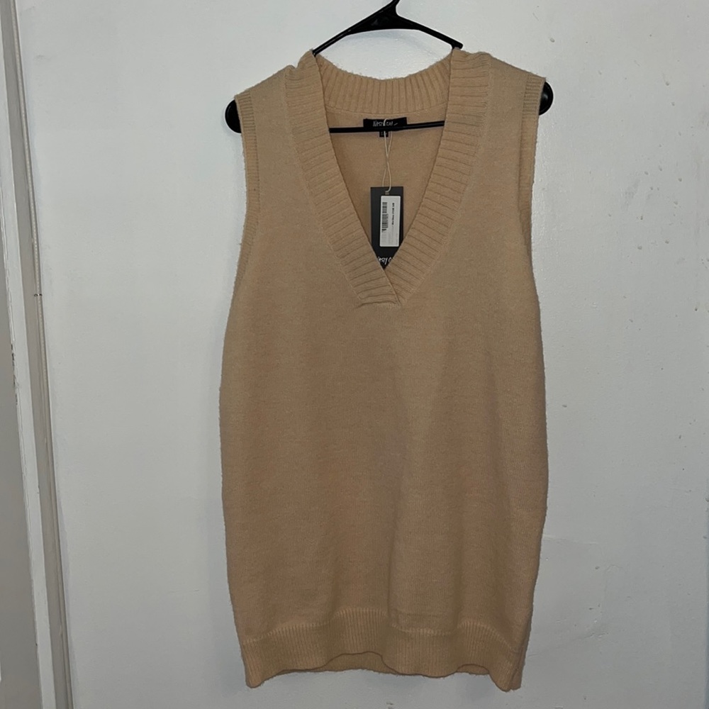 V Back Soon Knitted Mini Dress